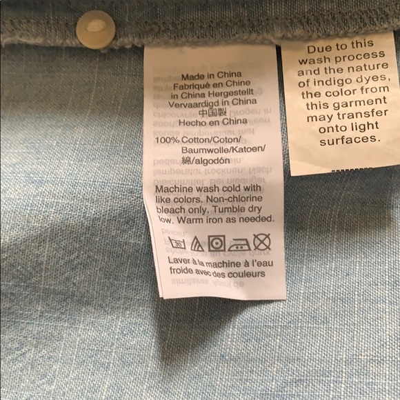 Madewell Denim Button-Down Cami Top - Picture 7 of 7